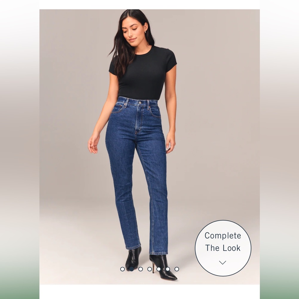 Abercrombie Curve Love Ultra High Rise 90s Slim Straight Jean 31